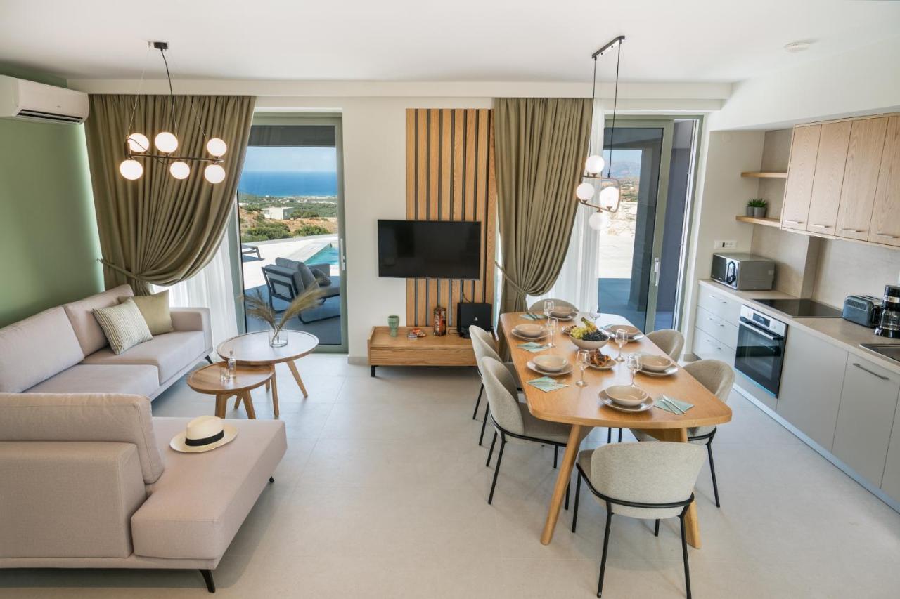 Luxurious Villa Cretan Aura With Private Heated Pool, Jacuzzi And Playroom Agios Ioannis  Kültér fotó